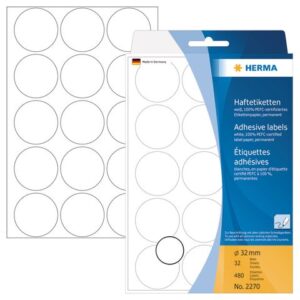 Etikett HERMA Allround 32mm vit 480/fp