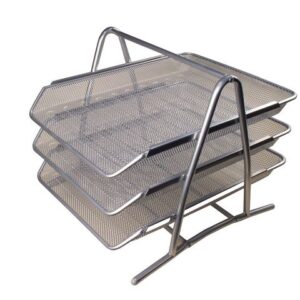 Brevkorg metall 3-facks silver