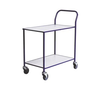 Bordsvagn 2 hyllplan blå/vit