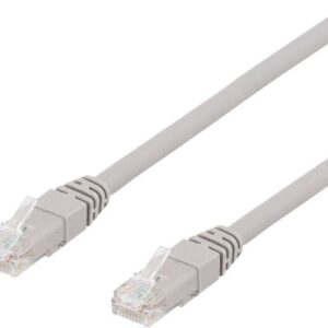 Kabel DELTACO Nätverk UTP Cat6a 1m grå