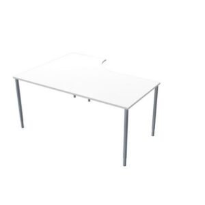 Bord höger 160x120cm vitlaminat/grå