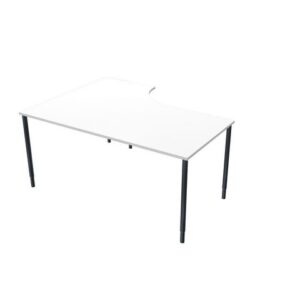 Bord höger 160x120cm vitlaminat/svart