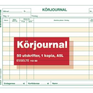 Blankett körjournal A5L 2x50 blad