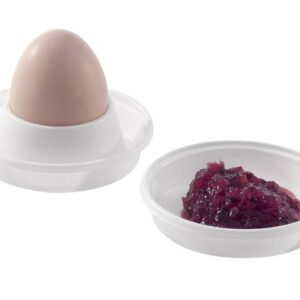 Äggkopp plast vit 100/fp