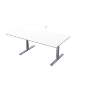 Bord El höger 160x120cm vitlaminat/grå