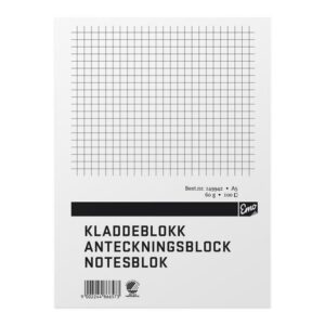 Anteckningsblock A5 100 blad TF rutat