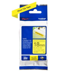 Tape BROTHER TZES641 18mm svart på gul
