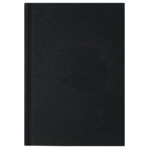 Anteckningsbok linnetextil linj A4 svart