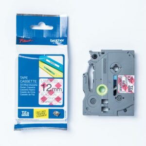 Tape BROTHER TZEMPRG31 12mm svart på röd