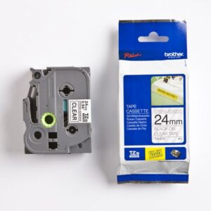 Tape BROTHER TZES151 24mm svart på klar