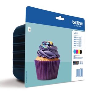 Bläckpatron BROTHER LC123 4 färger 4/fp