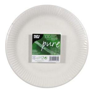 Tallrik PURE FSC Papp 23cm stark 100/fp
