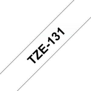 Tape BROTHER TZE131 12mm svart på klar