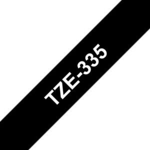 Tape BROTHER TZE335 12mm vit på svart