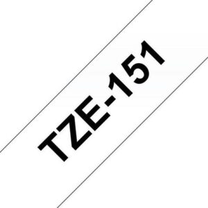 Tape BROTHER TZE151 24mm svart på klar