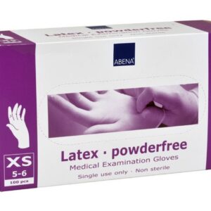 Latexhandske puderfri XS 100/fp