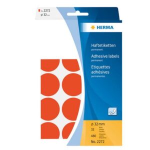 Etikett HERMA Allround 32mm röd 480/fp