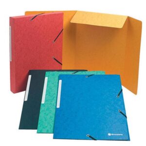 Gummibandsmapp 3-klaff A4 600g sorterade