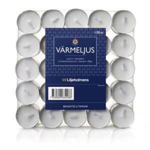 Värmeljus Liljeholmens Stearin 6H 100/fp