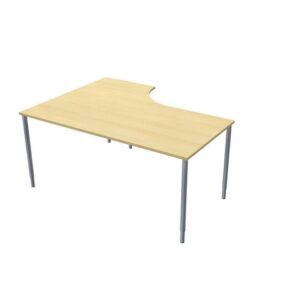Bord höger 160x120cm björklaminat/grå