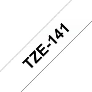 Tape BROTHER TZE141 18mm svart på klar