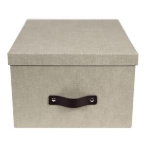 Förvaringsbox m.lock kartong Linne