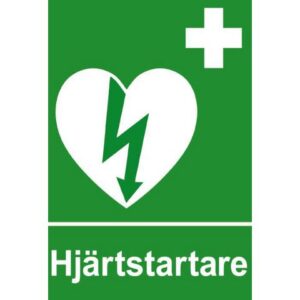 Dekal Hjärtstartare 9x7cm