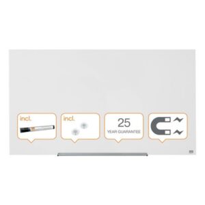 Glastavla NOBO 57' Widescreen vit