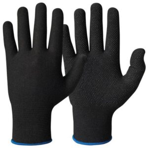 Textilhandske 0484 noppor svart 10