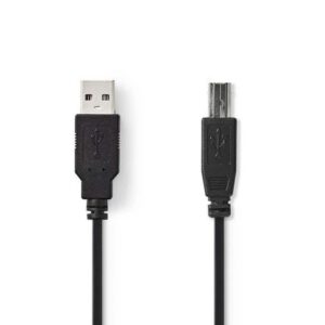 Kabel NEDIS USB 2.0 A-B 1m svart