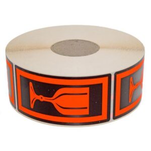 Varningsetikett Glas symbol 1000/rl