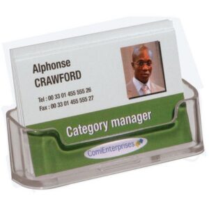 Visitkortsställ DEFLECTO 1 fack transp