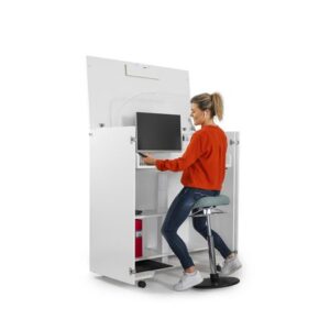 Arbetsplats Cubic vit/ljusgrå