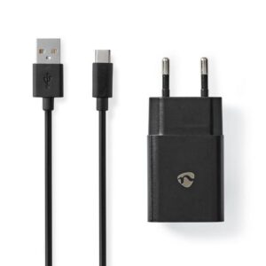 Laddare vägg NEDIS 2.4 A USB-C 1m svart