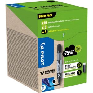 Whiteboardpenna PILOT GP svart 10+10/fp