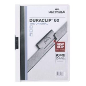 Klämmapp Duraclip 2200 A4 3mm vit