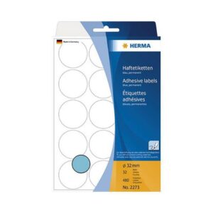 Etikett HERMA Allround 32mm blå 480/fp