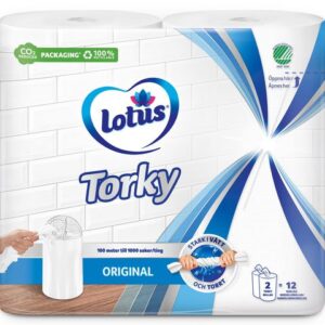 Torkrulle Lotus Torky 1-L vit 12/fp