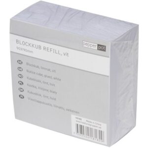 Blockkub Pepperpot 90x90 500ark vit