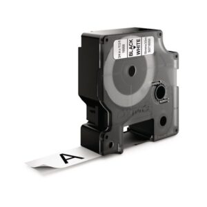 Tape DYMO D1 19mm nylon svart på vit