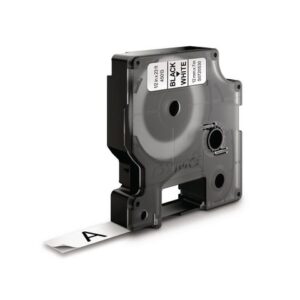 Tape DYMO D1 12mm svart på vit