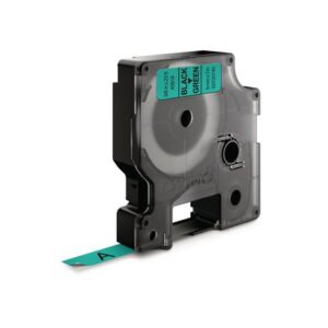 Tape DYMO D1 9mm svart på grön