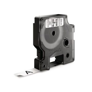 Tape DYMO D1 12mm nylon svart på vit