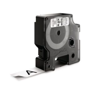 Tape DYMO D1 19mm perm. svart på vit