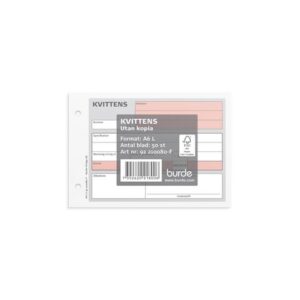 Blankett kvittens A6L 50 blad