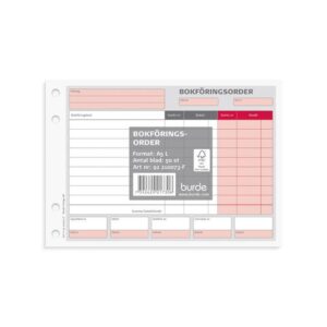 Blankett bokföringsorder A5L 50 blad