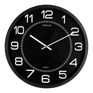 Väggur UNILUX Mega Ø57,5cm svart