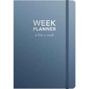 Kalender Week planner odaterad blå- 1051