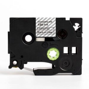Tape 6mm TZe-111 svart på klar