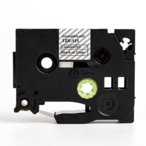 Tape 9mm TZe-121 svart på klar